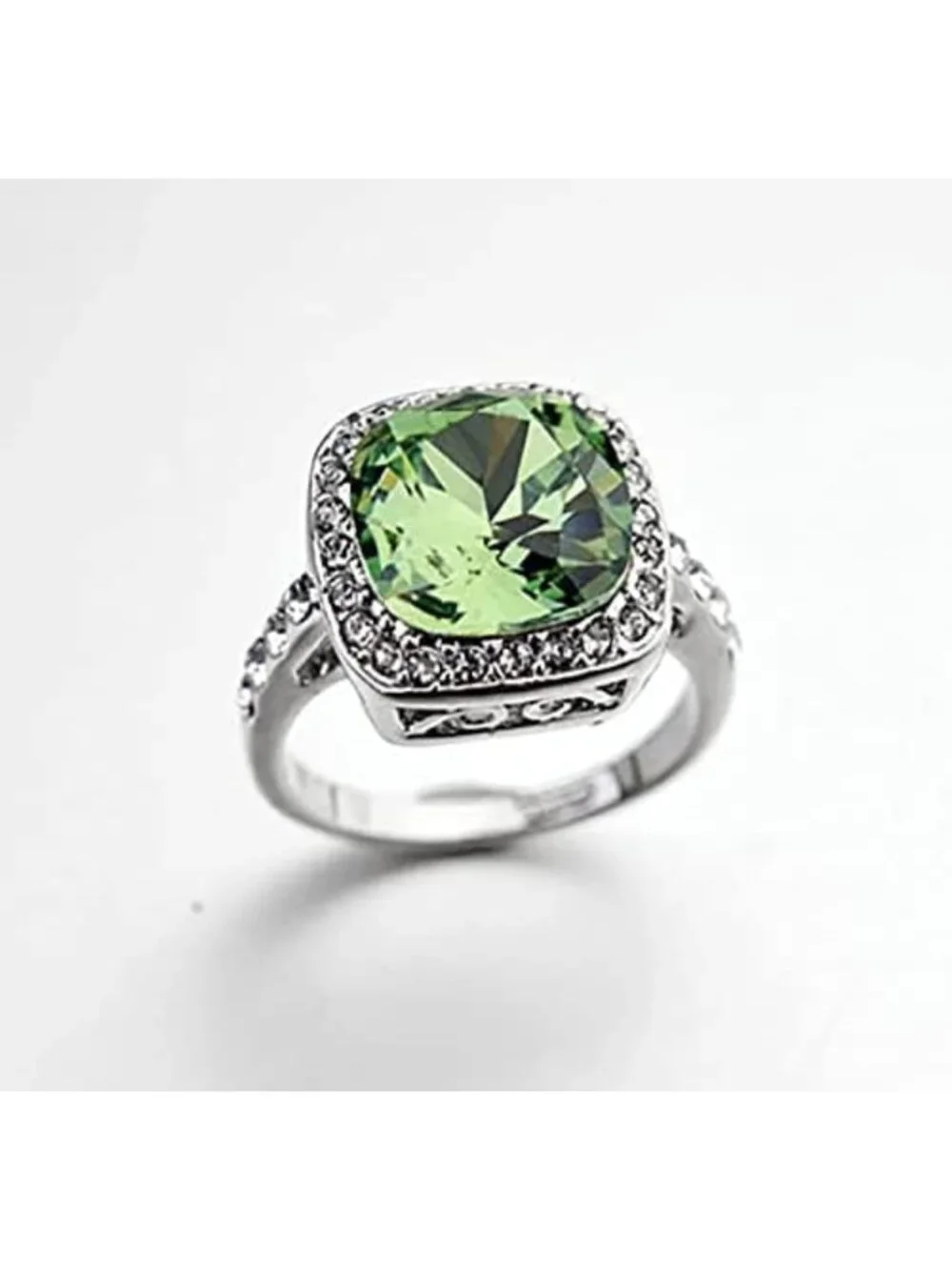Stunning Yellow Cubic Zirconia Topaz Ring for Women - 18K Rose Gold Plated